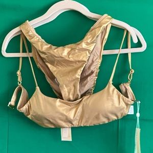 Brand new Trina Turk gold bikini set
